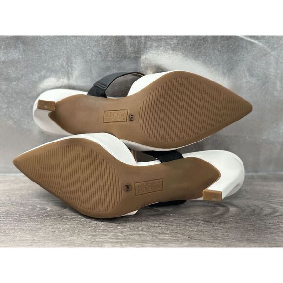 Alfani Women's Sima Two-Piece Buckle Mules - Black White 8.5M - Picture 6 of 8